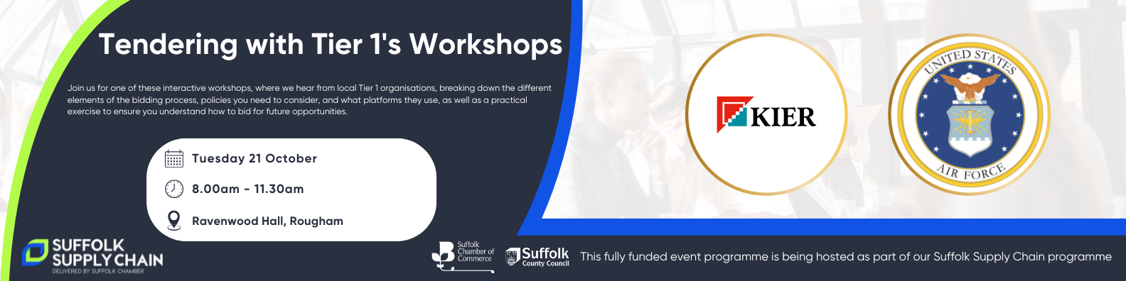 Tendering with Tier 1`s Workshop - West Suffolk